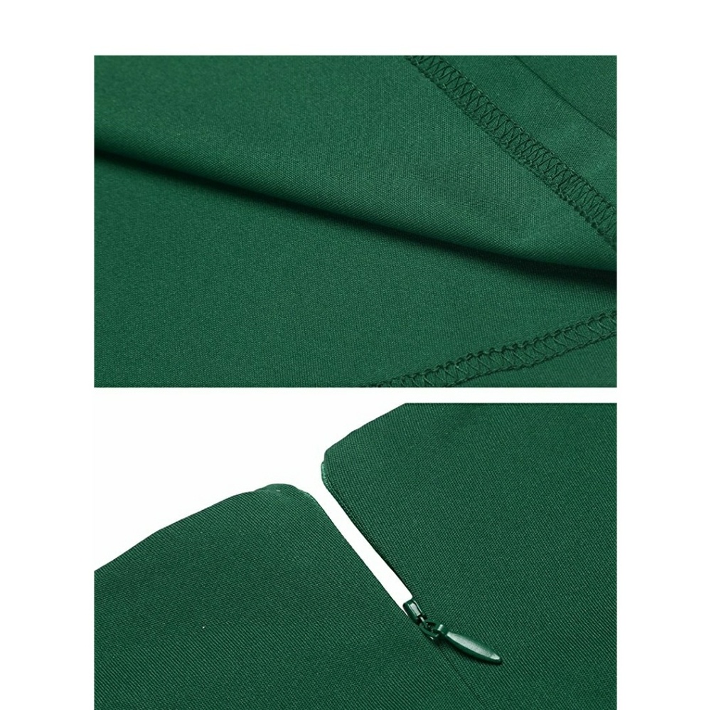 🌱Plus Size Green Skater Dress - Picture 6 of 7